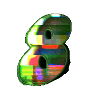 Glitch Numbers Sticker by #BASILIO