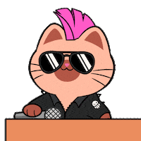 Boom Mic Drop Sticker by Silly Kitties