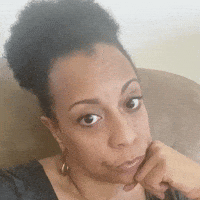 ComedianHollyLogan annoyed really waiting blink GIF