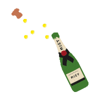 Champagne Celebrating Sticker
