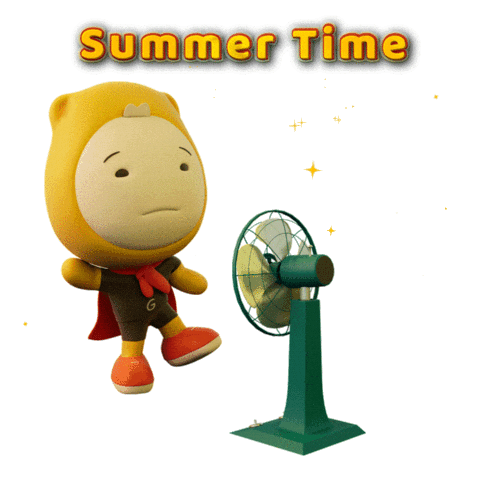 Feeling Hot Summer Time Sticker by Gumazing