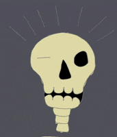 Wink Skull GIF by cómic sans club*