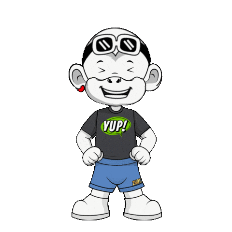 Affirmation White Monkey Sticker by Zhot