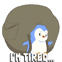 Sleepy Over It Sticker by Pudgy Penguins