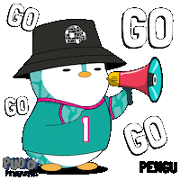 Lets Go Sticker by Pudgy Penguins