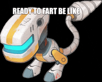 pixmain hi robot fart dinosaur GIF