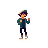 Animation 8Bit Sticker