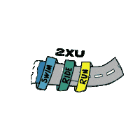 2XUGLOBAL run ride swim athlete Sticker
