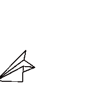 Flying Paper Airplane Sticker