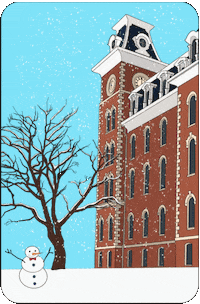 Snow Winter GIF by Arkansas Alumni Association