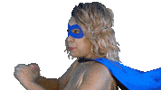 ComedianHollyLogan mask flying hero superhero Sticker