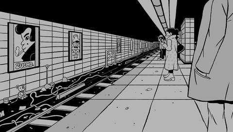 rabbit subway GIF by Stephen Maurice Graham