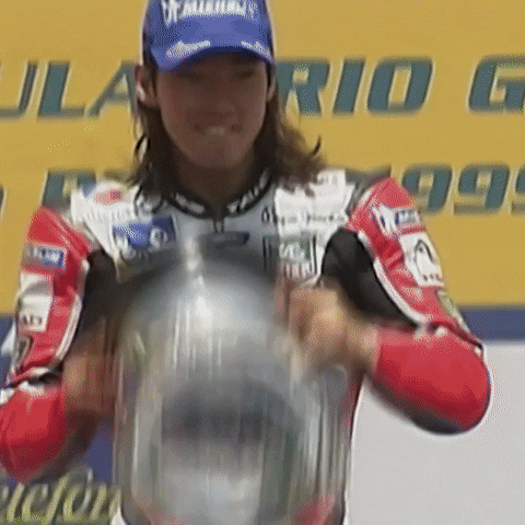Winner Trophy GIF by MotoGP