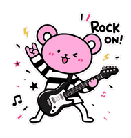 Excited Rock Sticker