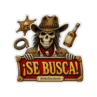 Skull Se Busca Sticker