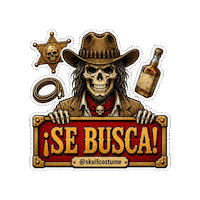 Skull Se Busca Sticker