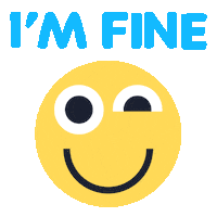 Im Fine No Problem Sticker by Animanias