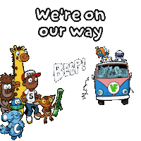 Coming On My Way Sticker by VeeFriends