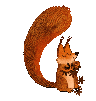 Autumn Squirrel Sticker by Yogi Tea