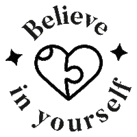 thepuzzledesign believe phrase believe in yourself believeinyourself Sticker