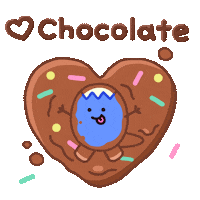 Happy Chocolate Sticker by DINOSALLY