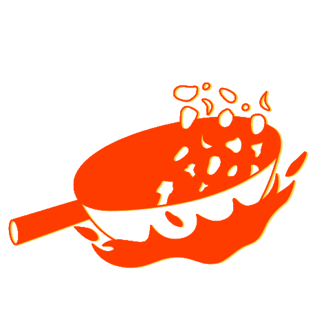 Flames Pan Sticker by AskMama