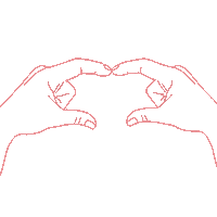 pechgirl love heart hand sign Sticker