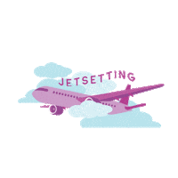 Jet Set Jetsetting Sticker by Trusted Travel Girl
