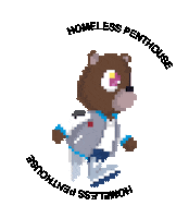 Kanye West Bear Sticker by Homeless Penthouse