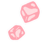 Ice Cube Pink Sticker by Camille Lorenzo