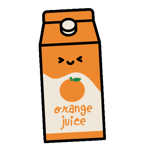 Happy Orange Juice Sticker