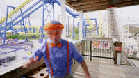 Blippi Rides Roller Coasters At The Fun Spot Theme