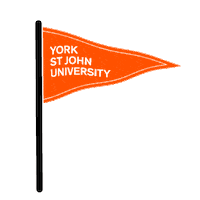 York St John Flag Sticker by York St John University