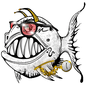 Angry Fish Sticker