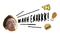 makanterusssofficial foodblog food blogger makanterusss makan terus Sticker
