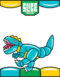 Happy T-Rex Sticker by slicebeer