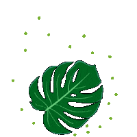 martinamicole green leaf jungle dots Sticker