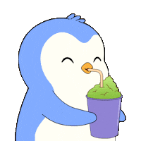 Penguin Drinking Sticker by Pudgy Penguins