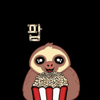 Sloth Popcorn GIF