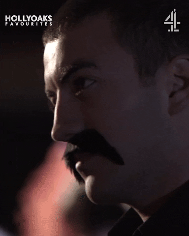 Costume Moustache GIF by Hollyoaks