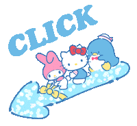 Click My Melody Sticker by Sanrio Korea
