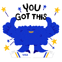 VisaAP money cheer support mascot Sticker