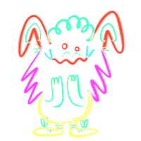 fun factory neon Sticker by Jon Burgerman