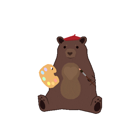 sneepsnorp3d giphyupload cute bear black bear kawaii bear Sticker