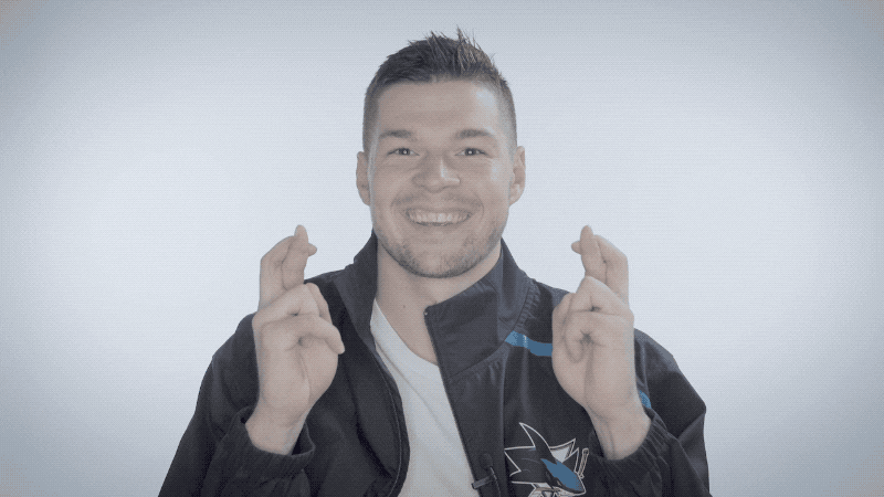 tomas hertl good luck GIF by San Jose Sharks