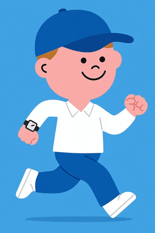 BrzzyWeather giphyupload running character hat GIF