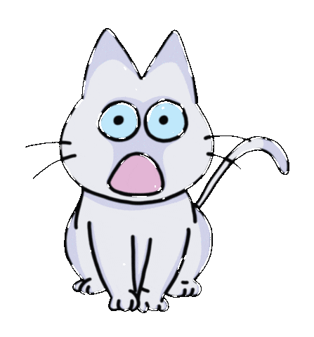 Cat Screaming Sticker by Jasi