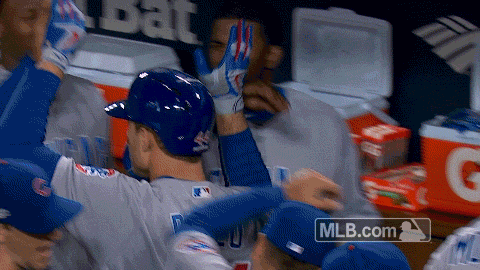 Chicago Cubs Hug GIF by MLB