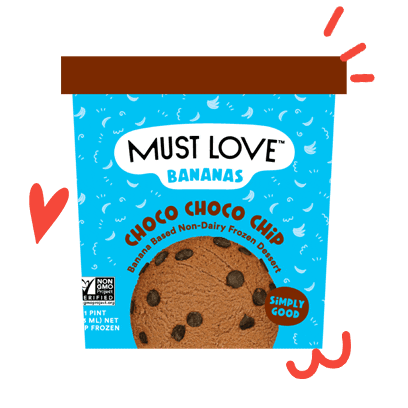 mustloveco chocolate ice cream banana nicecream Sticker