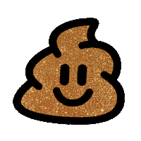 Glitter Poop Sticker by Mota Italic